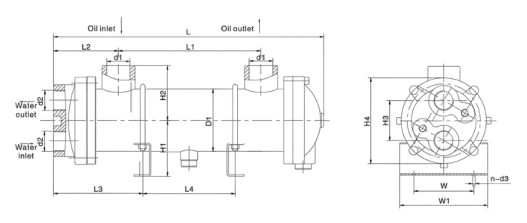 Чертеж водяного теплообменника серии GLC