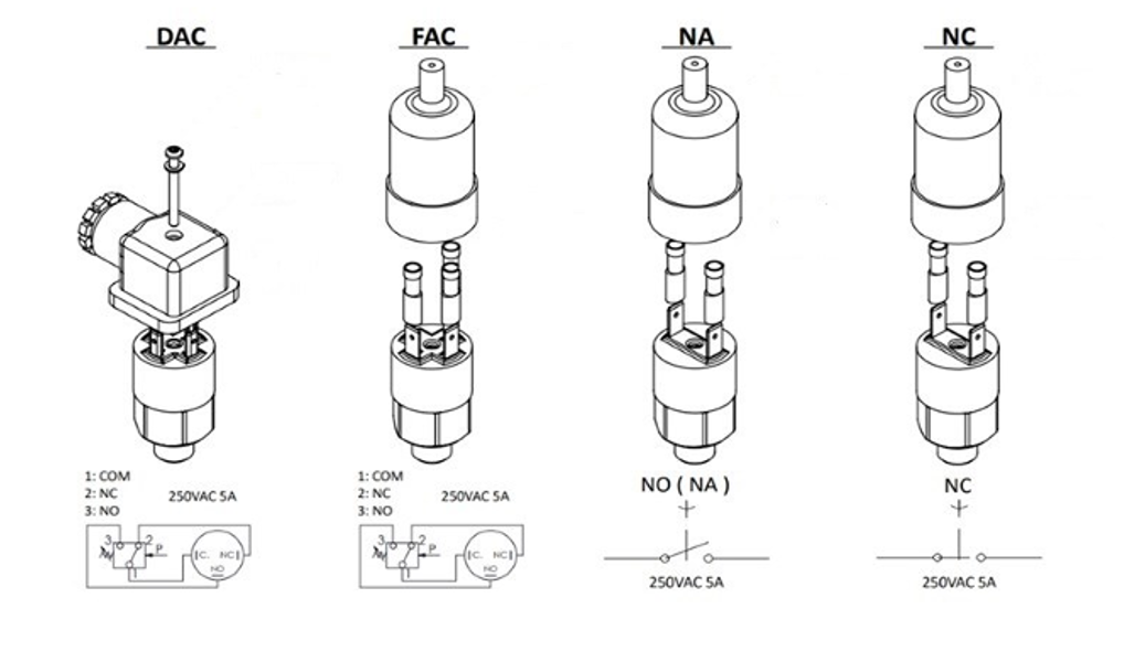 Чертеж реле давления DS3 A3 DAC 002